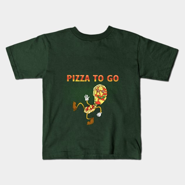 Pizza To Go Kids T-Shirt by DC ´s Store